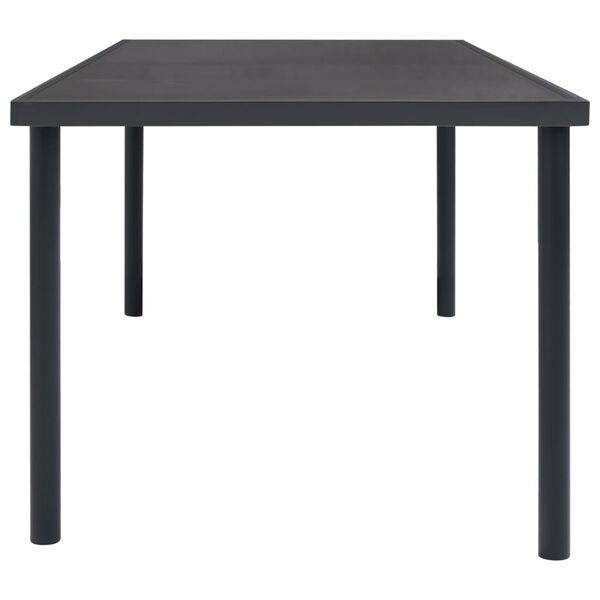 vidaXL Τραπεζαρία Εξωτερικού Χώρου Ανθρακί 190 x 90 x 74 εκ. Ατσάλινη