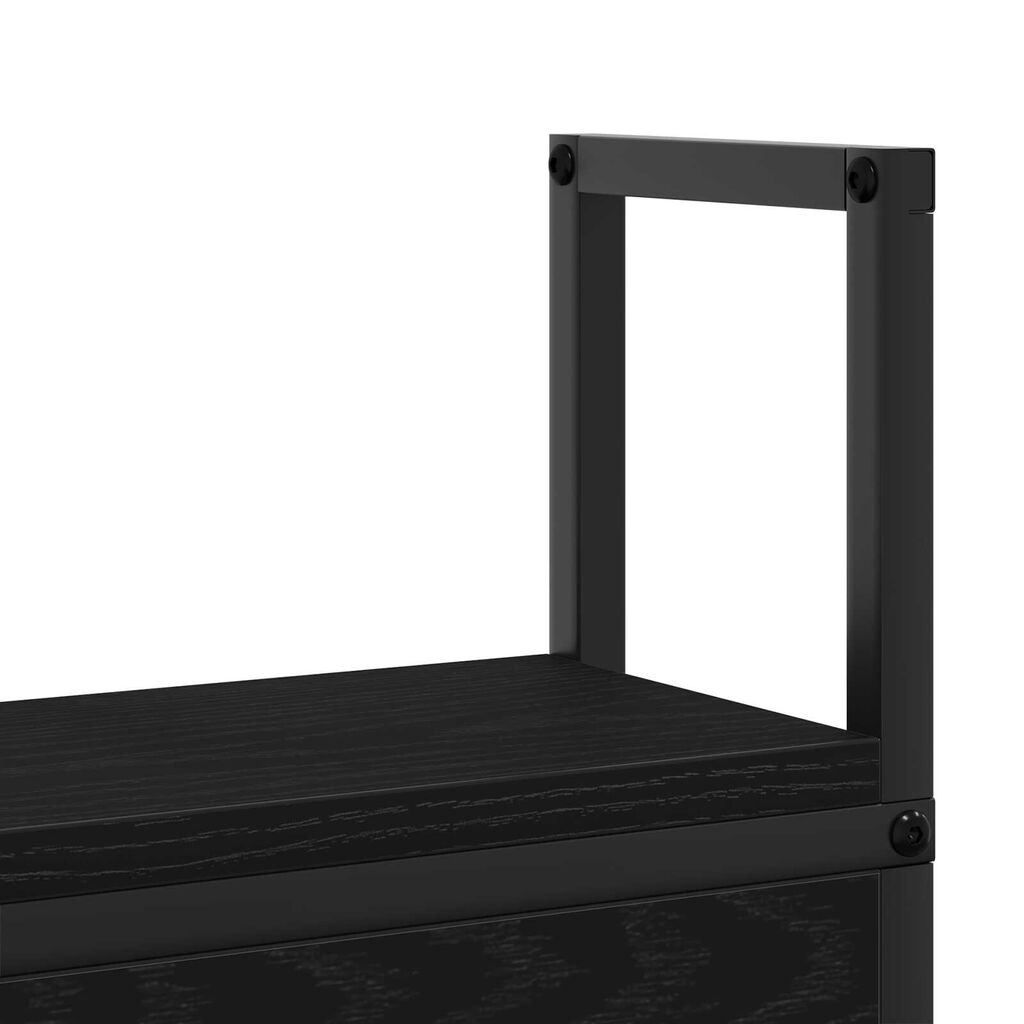vidaXL Κεφαλάρι Αποθήκης Μαύρη δρυς 90 cm Επεξεργασμένο ξύλο