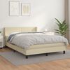 vidaXL &Kappa;&rho;&epsilon;&beta;ά&tau;&iota; Boxspring &mu;&epsilon; &Sigma;&tau;&rho;ώ&mu;&alpha; &Kappa;&rho;&epsilon;&mu; 140x190&epsilon;&kappa;. &alpha;&pi;ό &Sigma;&upsilon;&nu;&theta;&epsilon;&tau;&iota;&kappa;ό &Delta;έ&rho;&mu;&alpha;