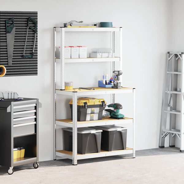 vidaXL &Tau;&rho;&alpha;&pi;έ&zeta;&iota; &Epsilon;&rho;&gamma;&alpha;&sigma;ί&alpha;&sigmaf; 5 &Epsilon;&pi;&iota;&pi;έ&delta;&omega;&nu; &mu;&epsilon; &Rho;ά&phi;&iota;&alpha; &Alpha;&sigma;&eta;&mu;ί &Alpha;&tau;&sigma;ά&lambda;&iota; & &Epsilon;&pi;&epsilon;&xi;. &Xi;ύ&lambda;&omicron;