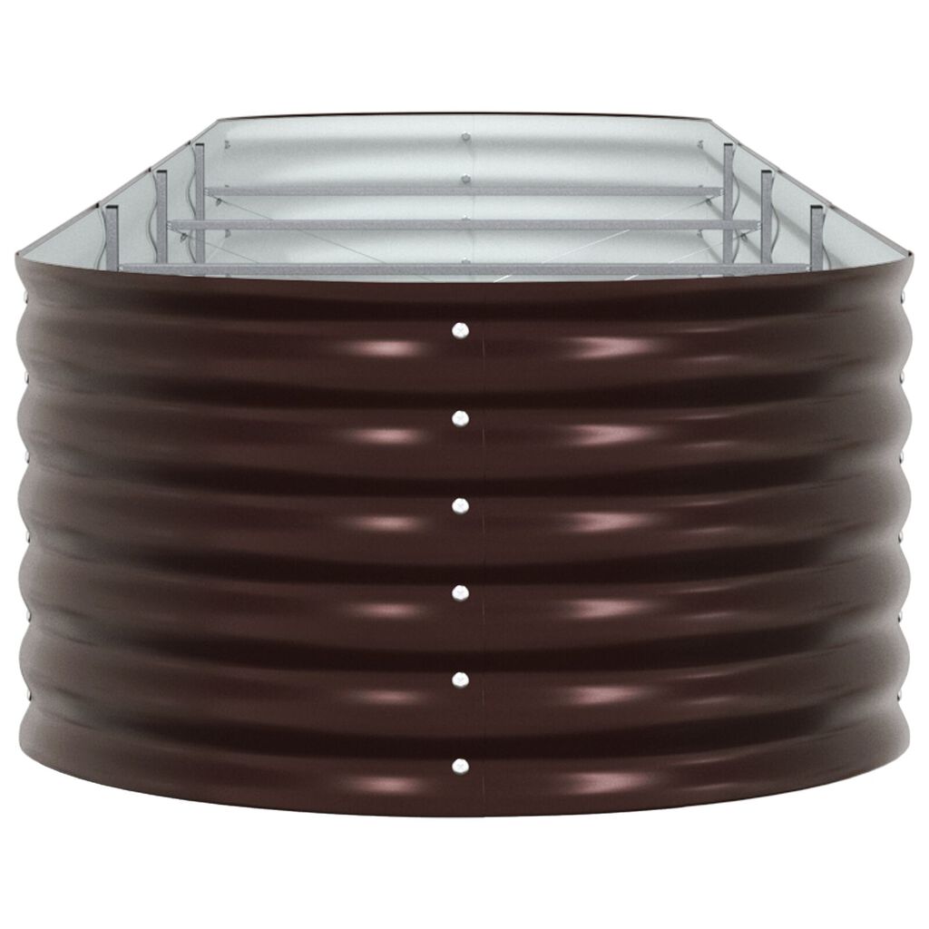 vidaXL Υψωμένο Παρτέρι για Κήπο Καφέ 400x80x44 εκ σε Γαλβανισμένο Χάλυβα