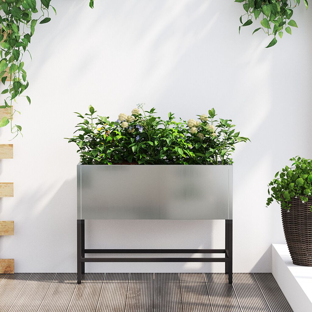 vidaXL Υψωμένος Κήπος 60x26x45 εκ Γαλβανισμένο Ατσάλι