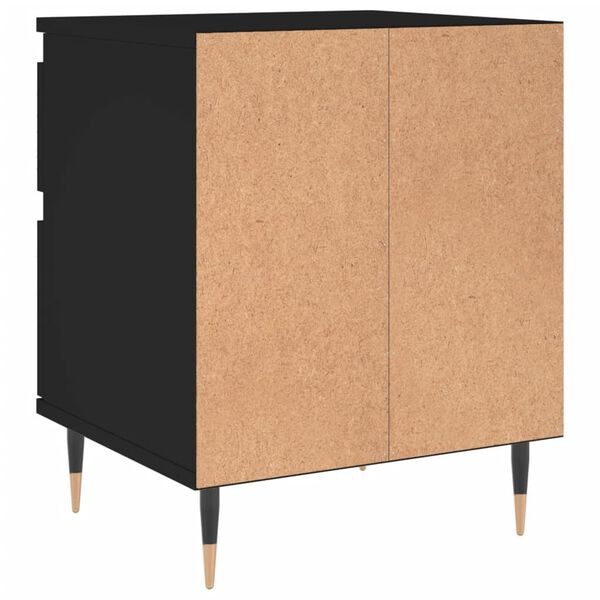 vidaXL Κομοδίνο Μαύρο 40 x 35 x 50 εκ. από Επεξεργασμένο Ξύλο