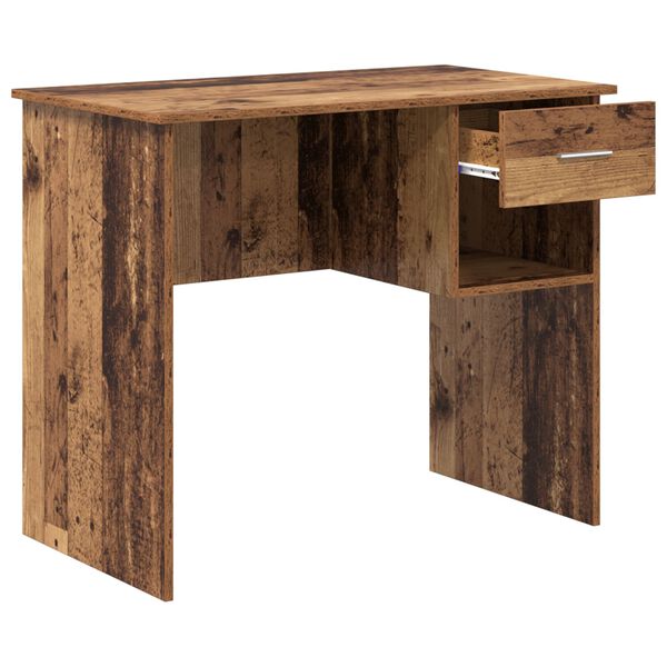 vidaXL Γραφείο με Αποθήκευση Παλιού Ξύλου 90x49.5x75 εκ. Επεξεργασμένο ξύλο