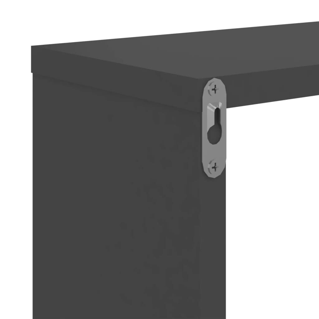 vidaXL Ράφια Κύβοι Τοίχου 6 τεμ. Γκρι 22 x 15 x 22 εκ.