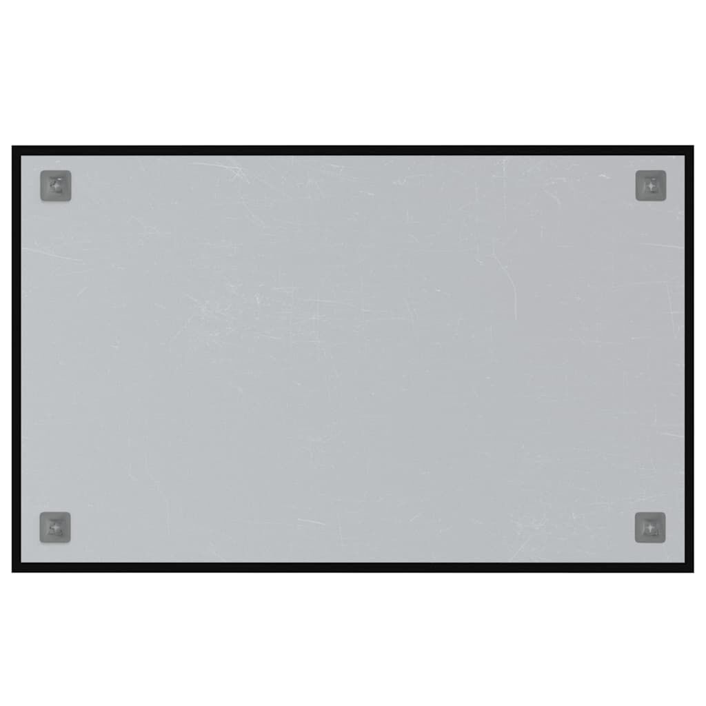 vidaXL Πίνακας Επιτοίχιος Μαγνητικός Μαύρος 80 x 50 εκ. Ψημένο Γυαλί