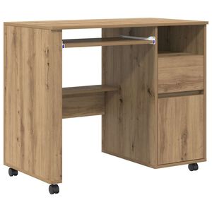 vidaXL &Gamma;&rho;&alpha;&phi;&epsilon;ί&omicron; &mu;&epsilon; &Rho;ό&delta;&epsilon;&sigmaf; &mu;&epsilon; &sigma;&upsilon;&rho;&tau;ά&rho;&iota; Artisan Oak 91 x 50 x 77 &epsilon;&kappa;.
