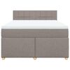 vidaXL &Kappa;&rho;&epsilon;&beta;ά&tau;&iota; Boxspring &mu;&epsilon; &Sigma;&tau;&rho;ώ&mu;&alpha; Taupe 140x190 &epsilon;&kappa;. &Upsilon;&phi;&alpha;&sigma;&mu;ά&tau;&iota;&nu;&omicron;