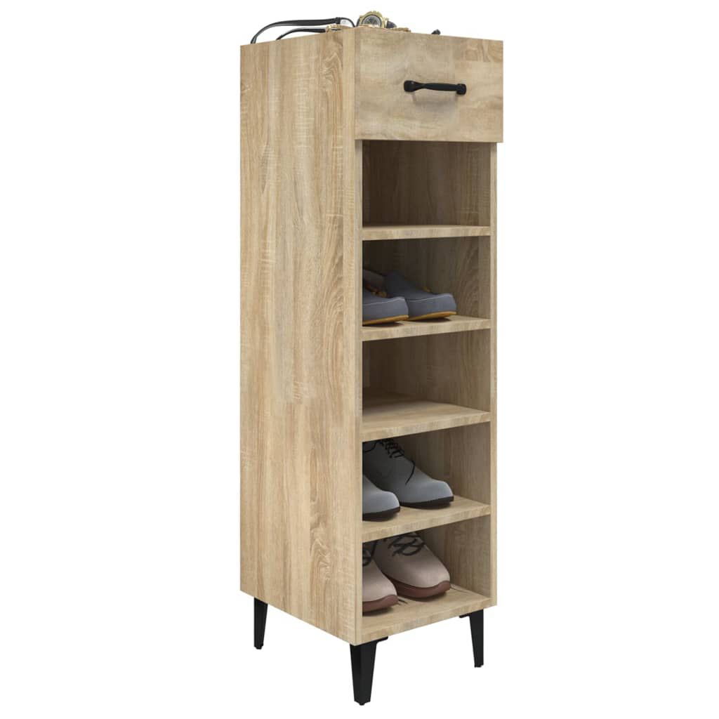 vidaXL Παπουτσοθήκη Sonoma Δρυς 30x35x105 εκ. από Επεξεργασμένο Ξύλο