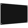 vidaXL Πίσω Πάνελ Κουζίνας Μαύρο 100 x 60 cm σκληρυμένο γυαλί