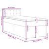 vidaXL Κρεβάτι Boxspring με Στρώμα Μαύρο 90x200 εκ. Υφασμάτινο
