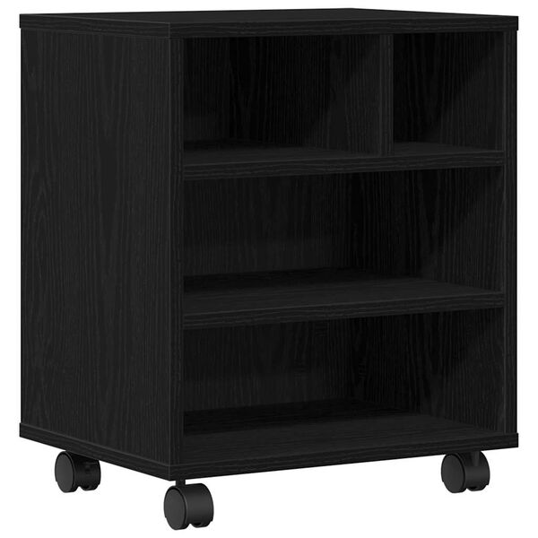 vidaXL Σταντ Εκτυπωτή Μαύρη Οξυά 41 x 32 x 48 εκ. Επεξεργασμένο ξύλο