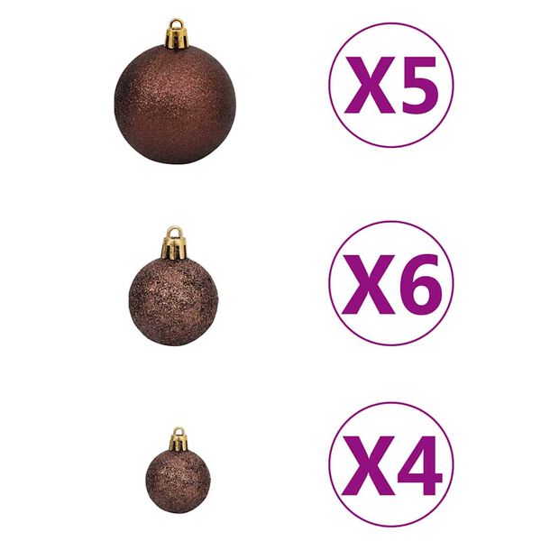 vidaXL Χριστουγ. Δέντρο Έλατο Nordmann LED/Μπάλες Πράσινο 180 εκ.