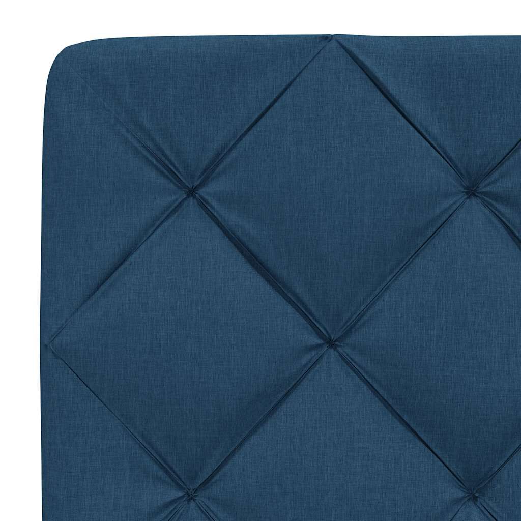 vidaXL Κρεβάτι με Στρώμα Μπλε 120x200 εκ. Υφασμάτινο