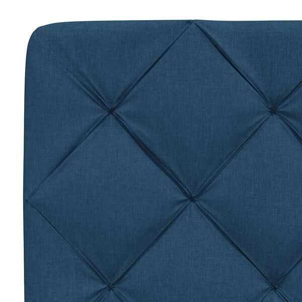 vidaXL Κρεβάτι με Στρώμα Μπλε 120x200 εκ. Υφασμάτινο