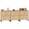 vidaXL Ντουλάπια 3 τεμ. Sonoma Δρυς 60x35x70 εκ. Επεξεργασμένο Ξύλο