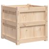 vidaXL Ζαρντινιέρα Λευκή 50 x 50 x 50 εκ από Μασίφ Ξύλο Πεύκου