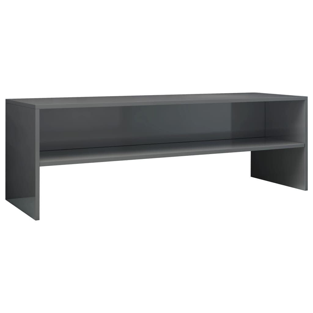 vidaXL Έπιπλο Τηλεόρασης Γυαλιστερό Γκρι 120 x 40 x 40 εκ. Επεξ. Ξύλο