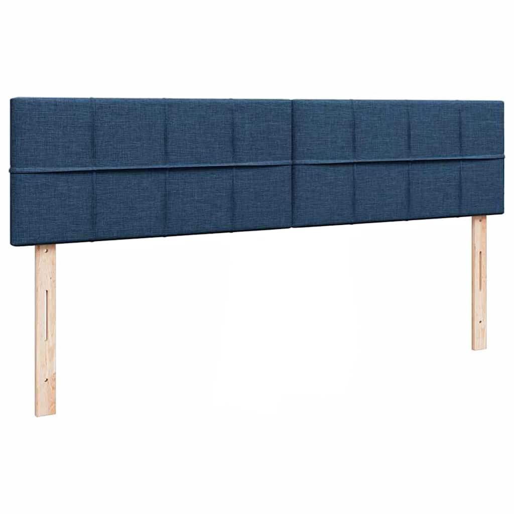 vidaXL Οθωμανικό κρεβάτι με στρώματα μπλε 180x200cm ύφασμα