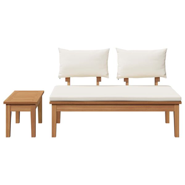 vidaXL Παγκάκι κήπου 2 pcs Καφέ Μασίφ ξύλο teak