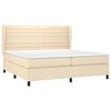 vidaXL &Kappa;&rho;&epsilon;&beta;ά&tau;&iota; Boxspring &mu;&epsilon; &Sigma;&tau;&rho;ώ&mu;&alpha; &Kappa;&rho;&epsilon;&mu; 200x200 &epsilon;&kappa;. &Upsilon;&phi;&alpha;&sigma;&mu;ά&tau;&iota;&nu;&omicron;