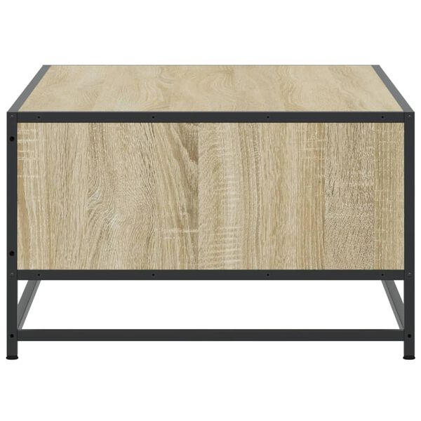 vidaXL Τραπεζάκι Σαλονιού Sonoma Δρυς 100x57x35εκ Επεξ. Ξύλο + Μέταλλο