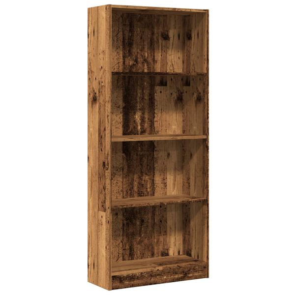 vidaXL Βιβλιοθήκη Όψη Παλαιού Ξύλου 60x24x143 εκ. Επεξεργασμένο Ξύλο