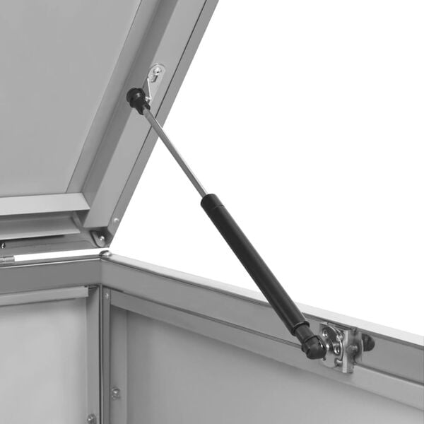 vidaXL Πλαίσιο Κάδων Απορρ. Διπλό με Ρόδες 138x77,5x112,5 εκ Αν. Ατσα.