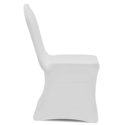 vidaXL Καλύμματα Καρέκλας Ελαστικά 4 τεμ. Λευκά