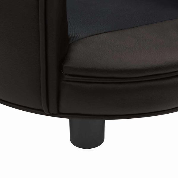 vidaXL Καναπές-Κρεβάτι Σκύλου Καφέ 48x48x32 εκ. Βελουτέ/Συνθετ. Δέρμα