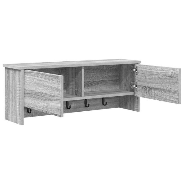 vidaXL Τοίχου Κρεμάστρα Γκρι sonoma 80 x 20 x 30 cm Επεξεργασμένο ξύλο