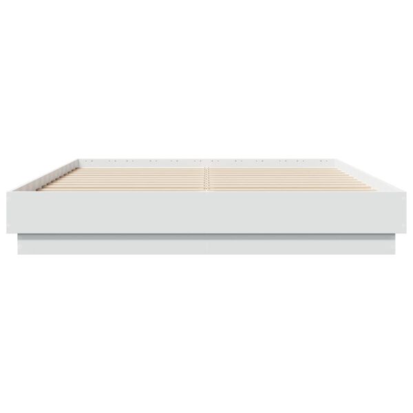 vidaXL Πλαίσιο Κρεβατιού Λευκό 160 x 200 εκ. από Επεξεργασμένο Ξύλο