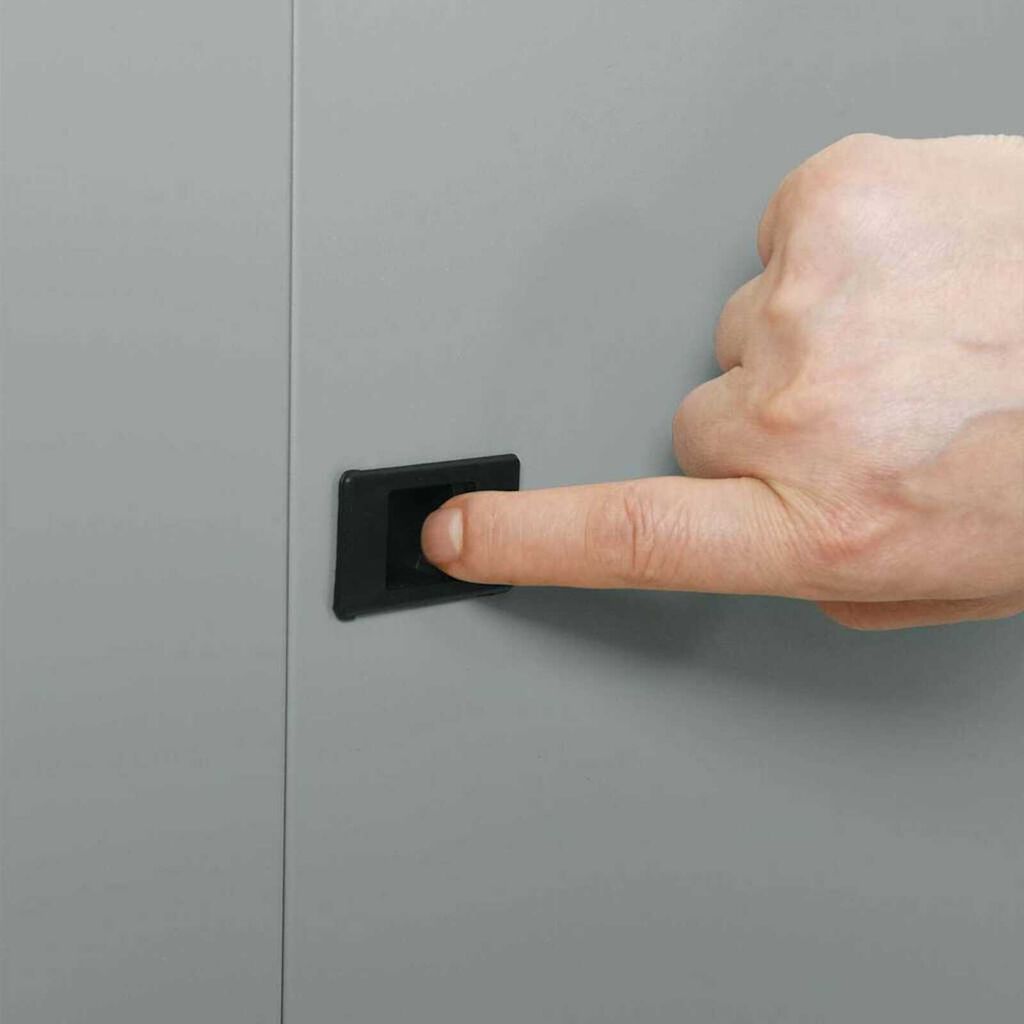 vidaXL Ντουλάπα δικτύου με αποθήκευση Γκρι 60 x 60 x 65 εκ Ατσάλι