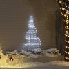vidaXL LED Χριστουγεννιάτικο Δέντρο Ψυχρό λευκό 182 εκ Μέταλλο