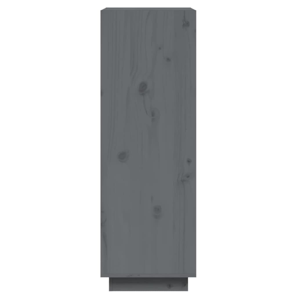 vidaXL Βιβλιοθήκη/Διαχωριστικό Χώρου Γκρι 60x35x103 εκ. Μασίφ Ξύλο Πεύκου