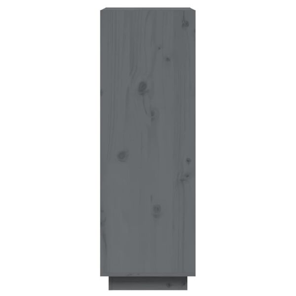 vidaXL Βιβλιοθήκη/Διαχωριστικό Χώρου Γκρι 60x35x103 εκ. Μασίφ Ξύλο Πεύκου