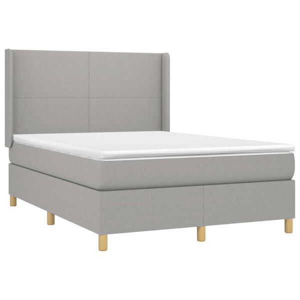vidaXL &Kappa;&rho;&epsilon;&beta;ά&tau;&iota; Boxspring &mu;&epsilon; &Sigma;&tau;&rho;ώ&mu;&alpha; &Alpha;&nu;&omicron;&iota;&chi;&tau;ό &Gamma;&kappa;&rho;&iota; 140x190 &epsilon;&kappa;. &Upsilon;&phi;&alpha;&sigma;&mu;ά&tau;&iota;&nu;&omicron;