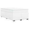 vidaXL Κρεβάτι Boxspring με Στρώμα Λευκό 120x190εκ.από Συνθετικό Δέρμα