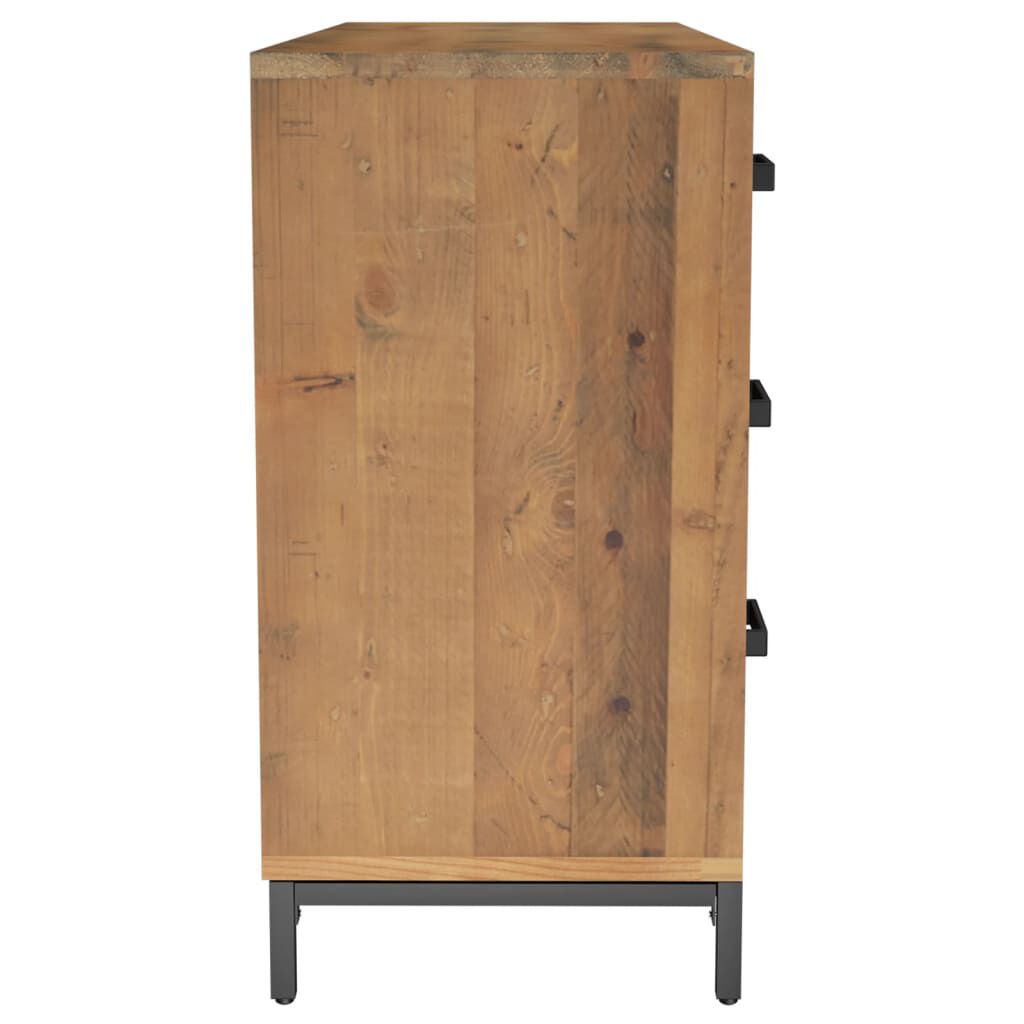 vidaXL Ντουλάπι Καφέ 110 x 35 x 70 εκ. από Μασίφ Ξύλο Πεύκου