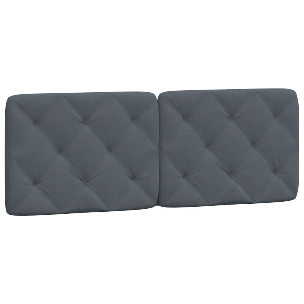 vidaXL Κρεβάτι με Στρώμα Σκούρο Γκρι 140x190 εκ. Βελούδινο