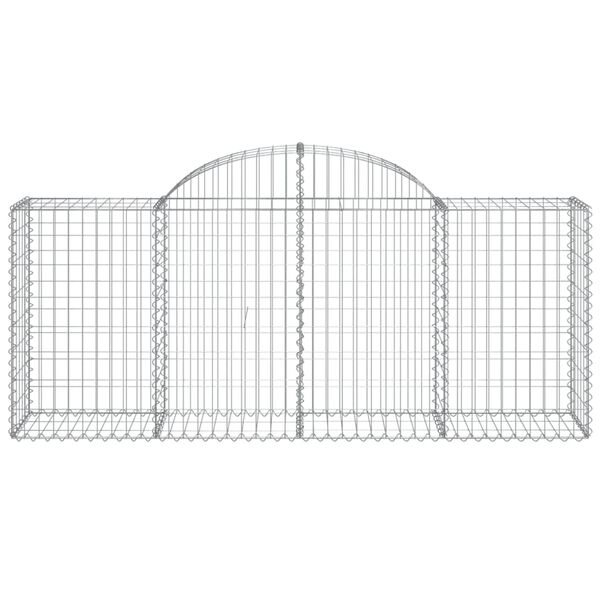 vidaXL Συρματοκιβώτια Τοξωτά 14 τεμ. 200x50x80/100 εκ. Γαλβαν. Ατσάλι