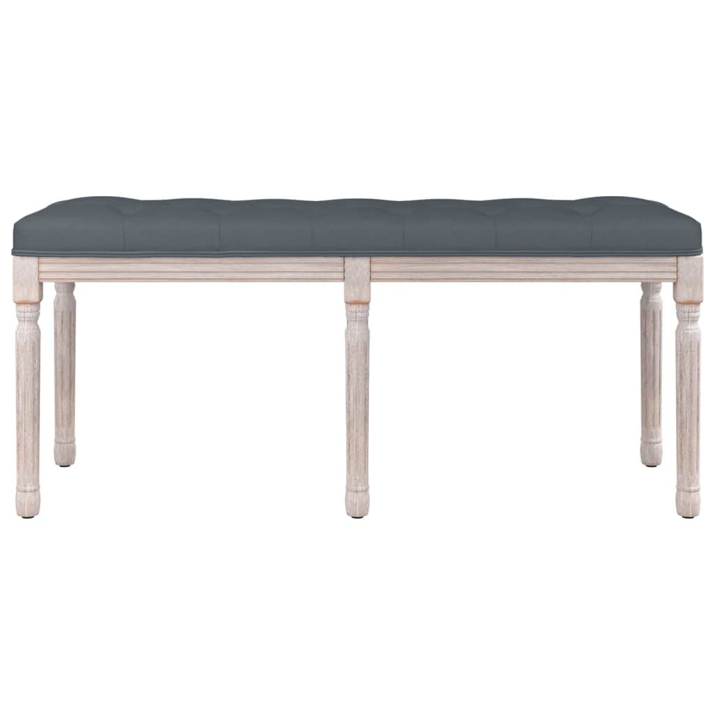 vidaXL Πάγκος Σκούρο Γκρι 110x40x49 εκ. Βελούδινος