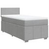 vidaXL Κρεβάτι Boxspring με Στρώμα Ανοιχτό Γκρι 80x200 εκ. Υφασμάτινο