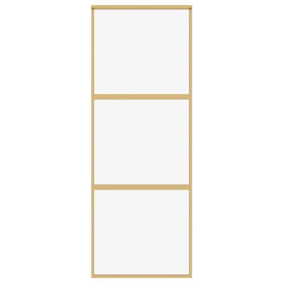 vidaXL Συρόμενη Πόρτα Χρυσή 76 x 205 εκ. από Γυαλί ESG και Αλουμίνιο