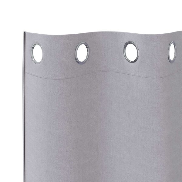 vidaXL Κουρτίνες 2 pcs Μεταλλικό Γκρι 140 x 140 cm Πολυεστέρας