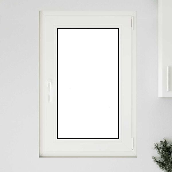 vidaXL Παράθυρο Υπογείου "RISOR" 60x80 εκ. Ανακλινόμενο & Περιστρεφόμενο DIN Αριστερό Ανθρακί