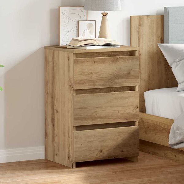 vidaXL Κομοδίνο Αρτισιανή Δρυς 40x35x62,5 εκ. από Επεξεργασμένο Ξύλο