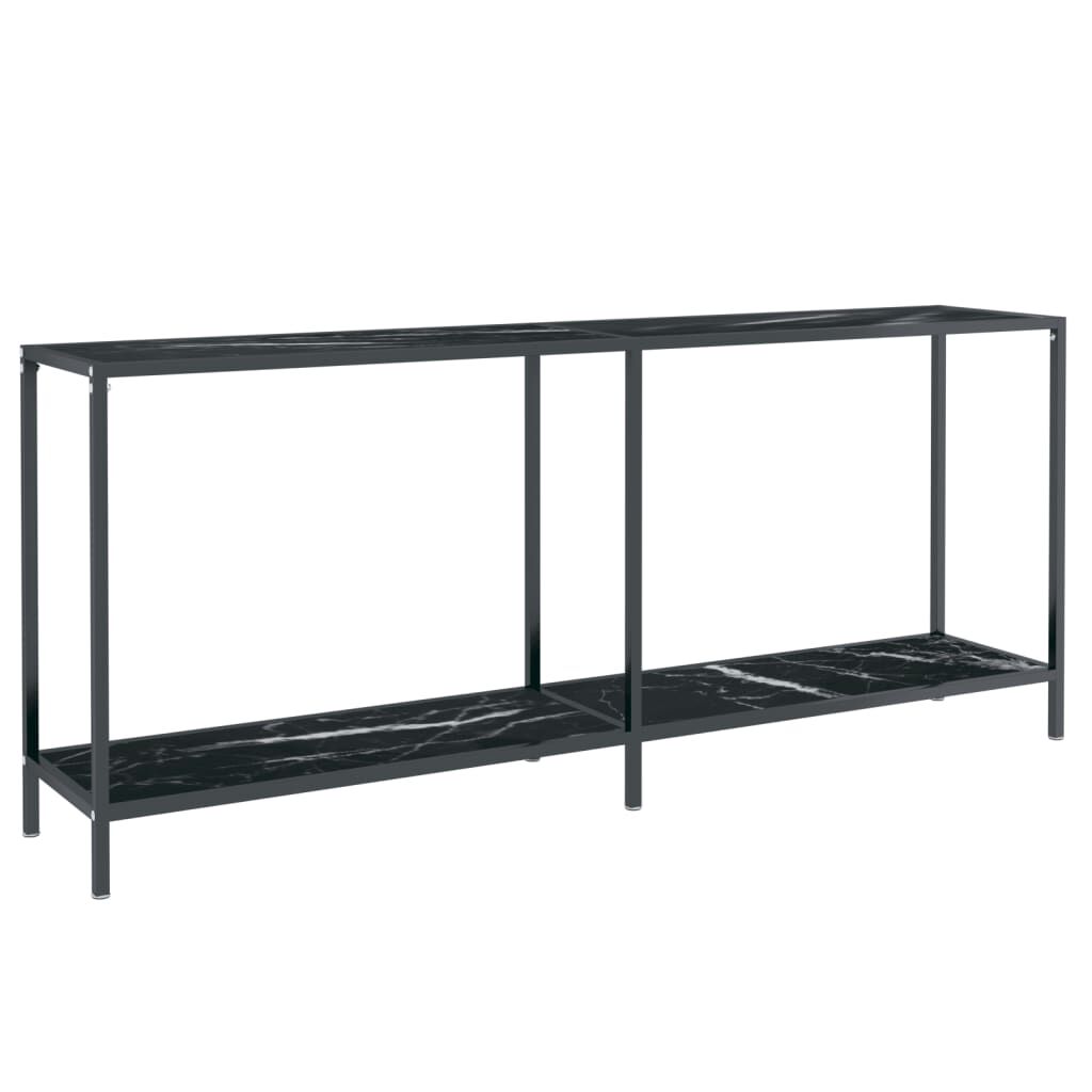 vidaXL Τραπέζι Κονσόλα Μαύρο 180 x 35 x 75,5 εκ. από Ψημένο Γυαλί