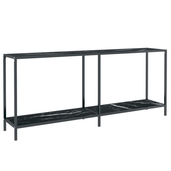 vidaXL Τραπέζι Κονσόλα Μαύρο 180 x 35 x 75,5 εκ. από Ψημένο Γυαλί