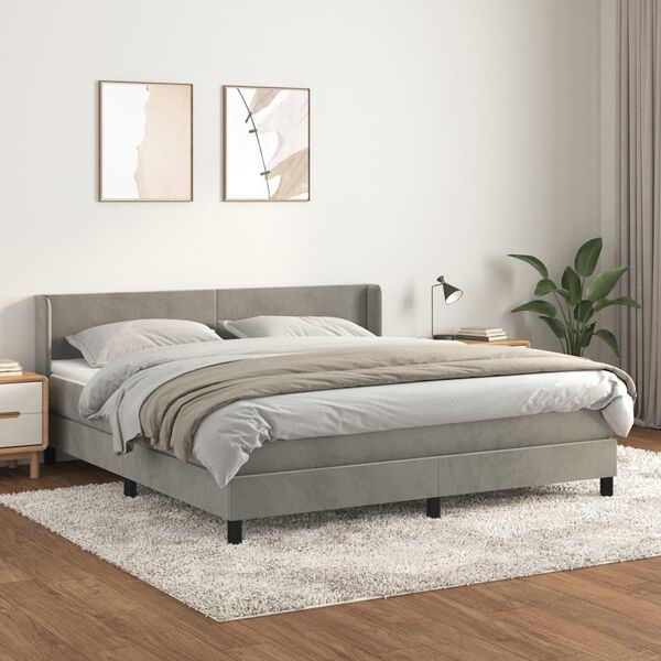 vidaXL &Kappa;&rho;&epsilon;&beta;ά&tau;&iota; Boxspring &mu;&epsilon; &Sigma;&tau;&rho;ώ&mu;&alpha; &Alpha;&nu;&omicron;&iota;&chi;&tau;ό &Gamma;&kappa;&rho;&iota; 180x200 &epsilon;&kappa;. &Beta;&epsilon;&lambda;&omicron;ύ&delta;&iota;&nu;&omicron;